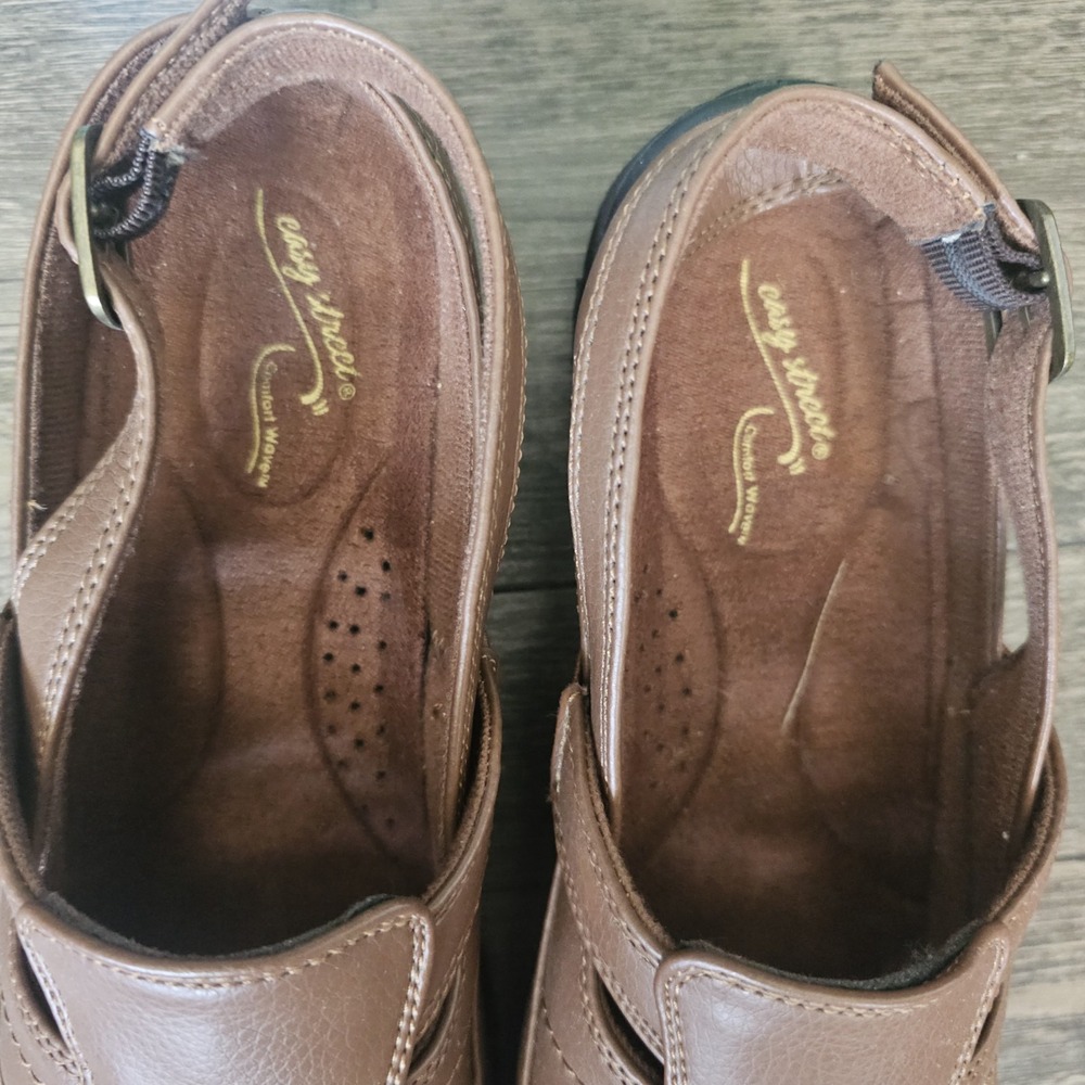 NWBEasy Street Comfort Wave Womens Ultra Light Insoles Sandals Shoes Tan Size 10 - Picture 7 of 8